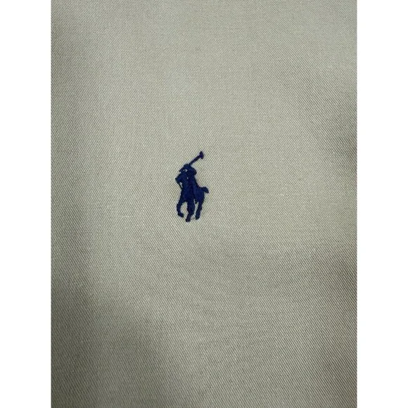 Vintage Polo Ralph Lauren Shirt Mens Size Large Postboy Band Collar Khaki 90s